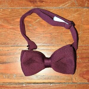 Elegant Burgundy Bow Tie